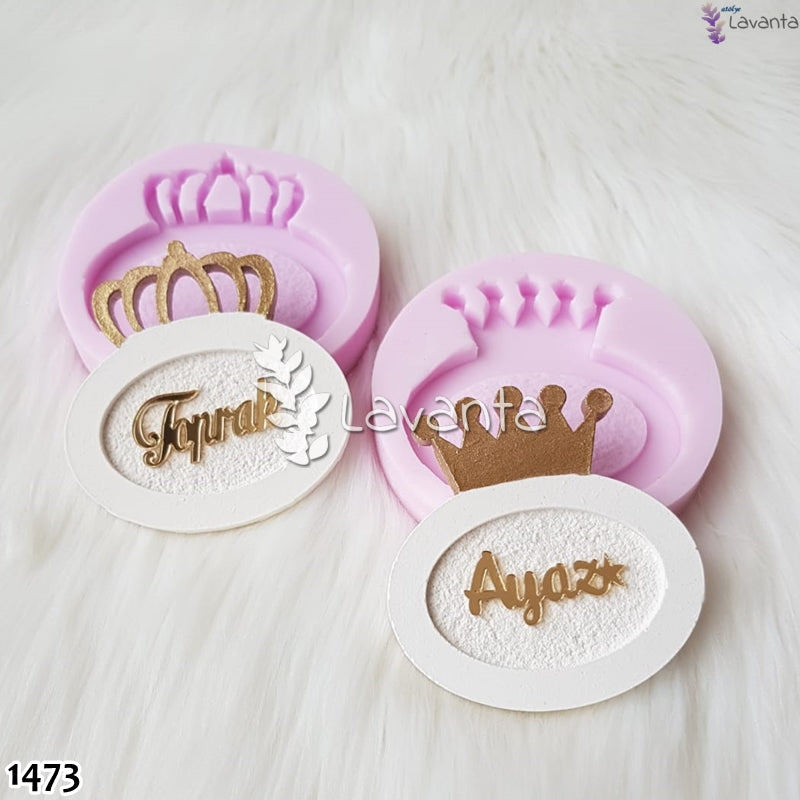 Kral ve Kraliçe Tacı Çerçeve Kalıpları