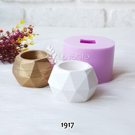 Mini Geometrik Sukulent Saksı Silikon Kalıbı