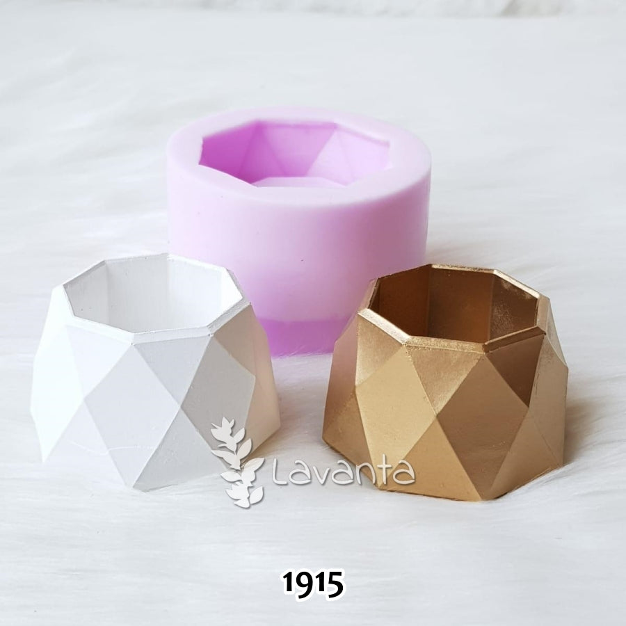 Küçük Geometrik Sukulent Saksı Silikon Kalıbı