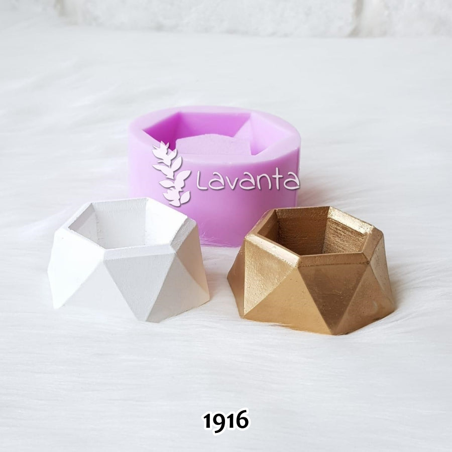 Minik Geometrik Sukulent Saksı Silikon Kalıbı