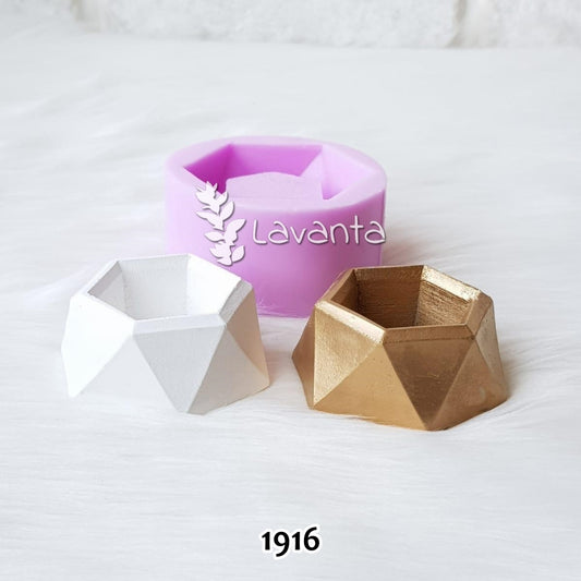 Minik Geometrik Sukulent Saksı Silikon Kalıbı