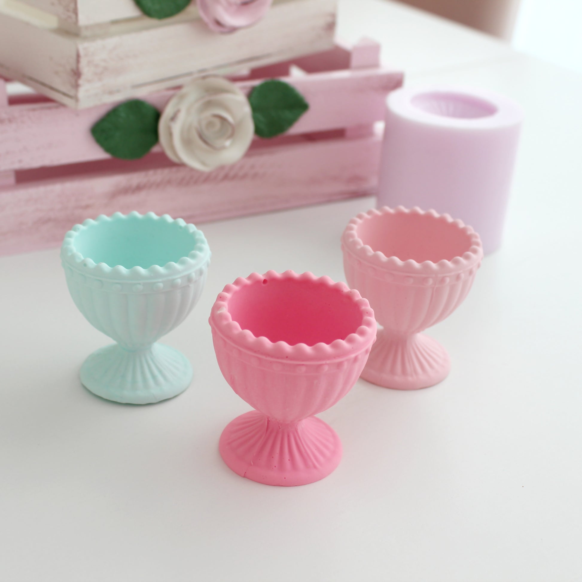 Kupa Saksı Kokulu Taş Silikon Kalıbı