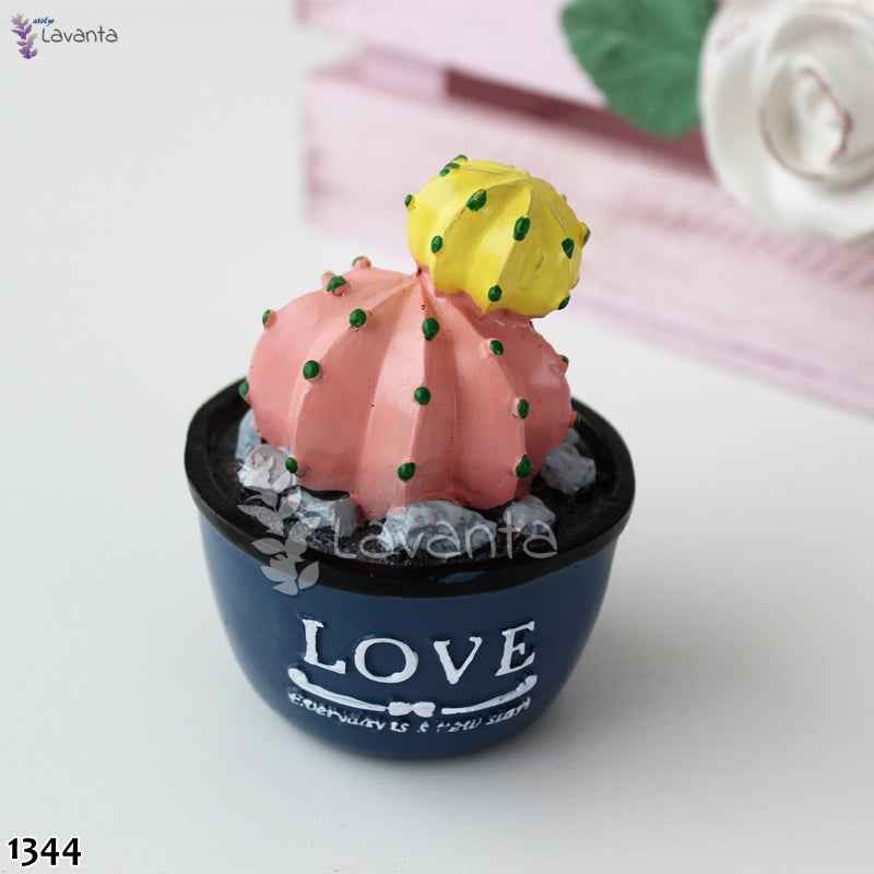 Love Saksıda Kaktüs Silikon Kalıbı