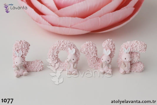 Love Tavşanlar Silikon Kalıbı