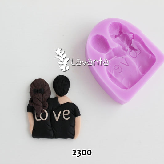 Love Yazılı Sevgililer Kalıbı