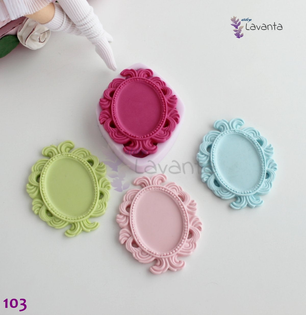 Magnetlik Oval Çerçeve Silikon Kalıbı