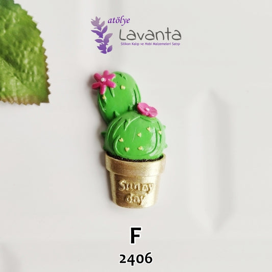 Magnetlik Saksıda Kaktüs Kalıbı