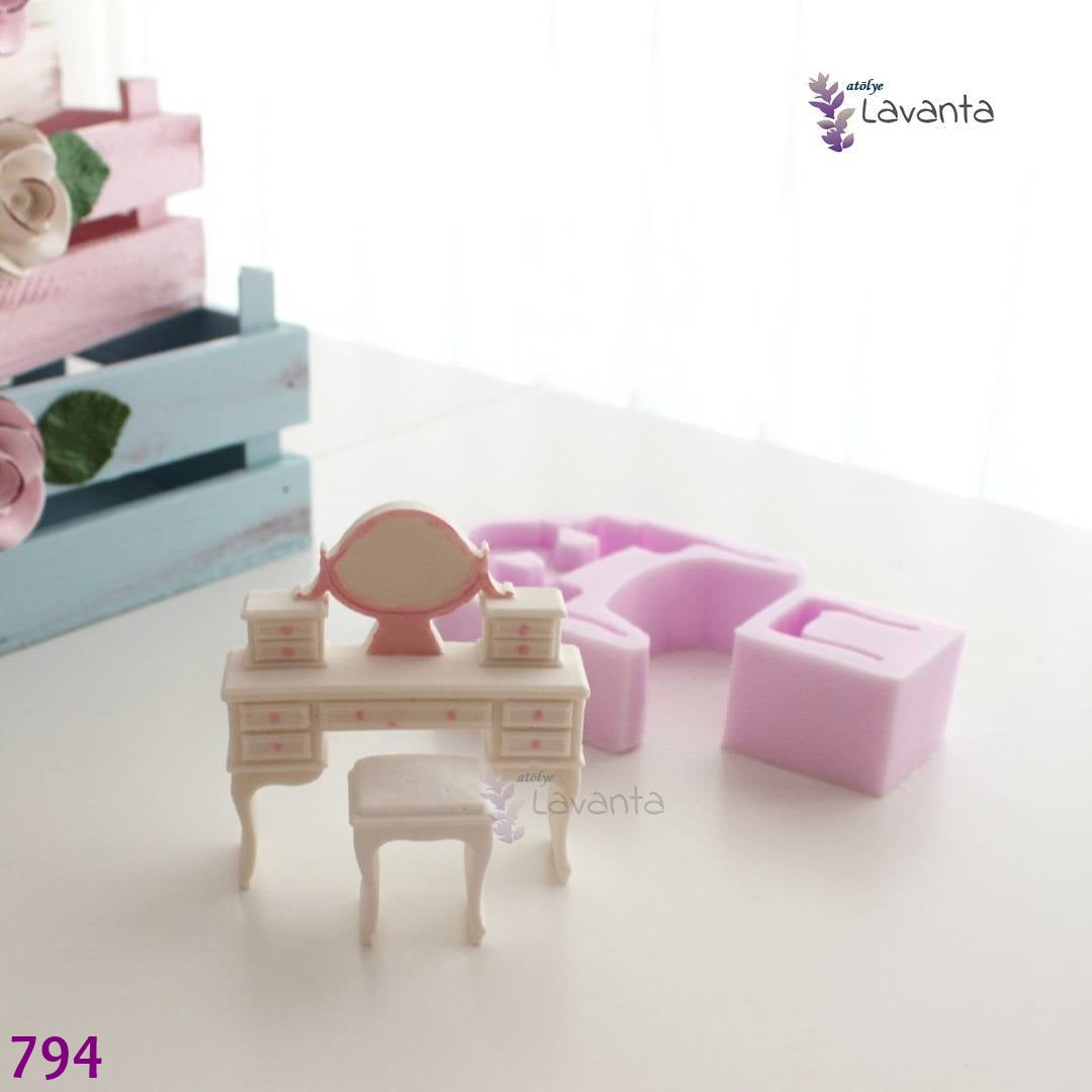 Makyaj Aynası ve Pufu Silikon Kalıbı