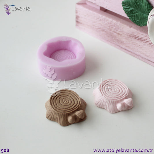 Mantarlı Mini Kütük Silikon Kalıbı