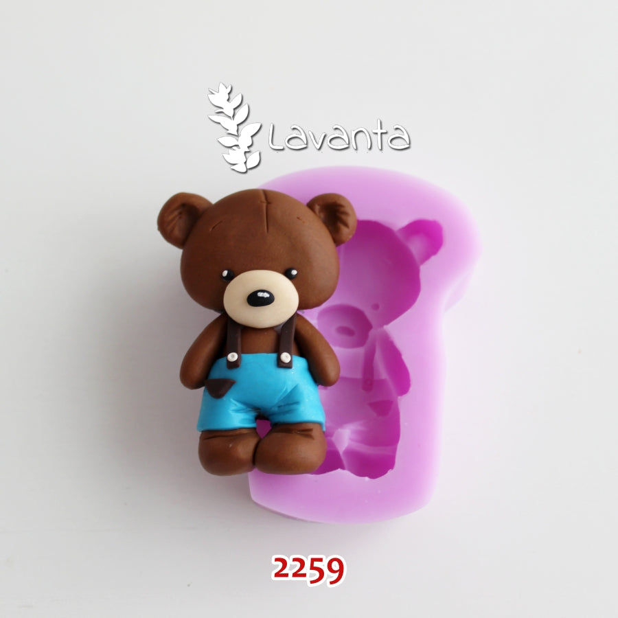 Mavi Şortlu Ayıcık Kalıbı