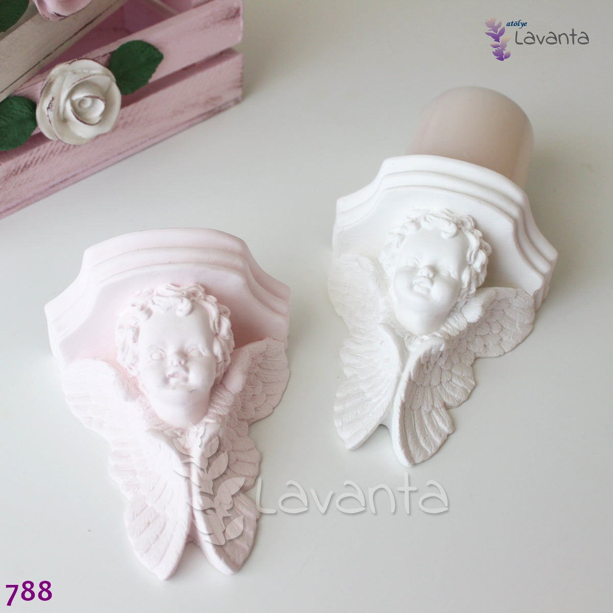 Melek Duvar Apliği Silikon Kalıbı