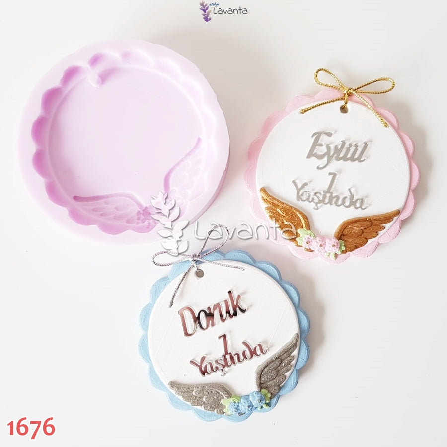 Melek Kanatlı Tabanlık Kokulu Taş Kalıbı