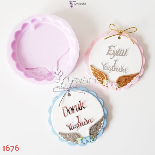 Melek Kanatlı Tabanlık Kokulu Taş Kalıbı
