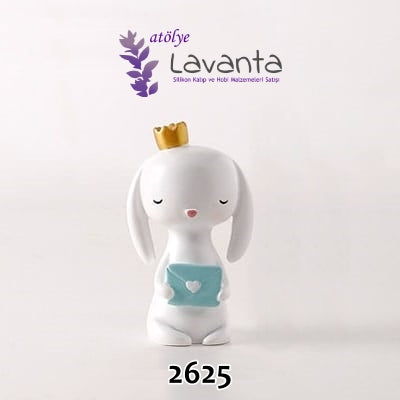 Romantik Tavşan Biblo Kalıbı