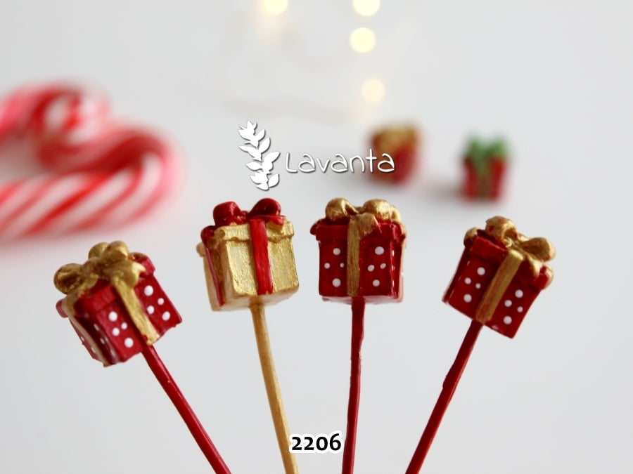 Mini Dörtlü Hediye Paketi Saksı Süsü Kalıbı