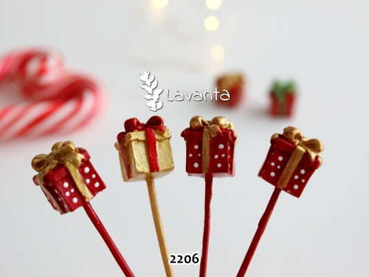 Mini Dörtlü Hediye Paketi Saksı Süsü Kalıbı