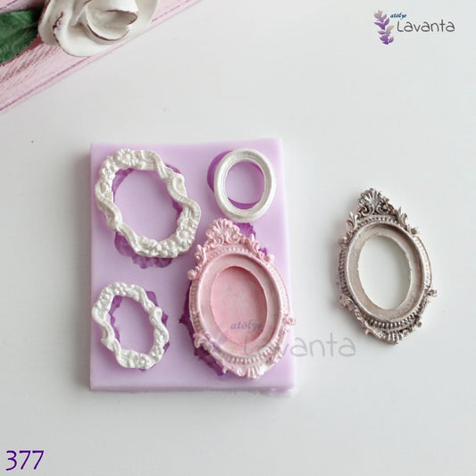 Minik Dörtlü Çerçeveler Kokulu Taş Kalıbı