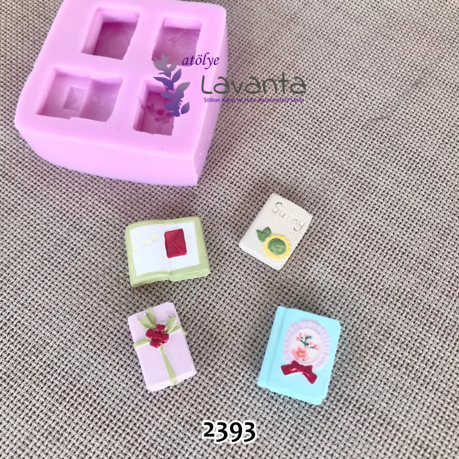 Minyatür Dörtlü Kitap Silikon Kalıbı