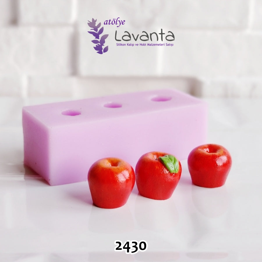 Minyatür Elma Saksı Dibi Süsü Kalıbı