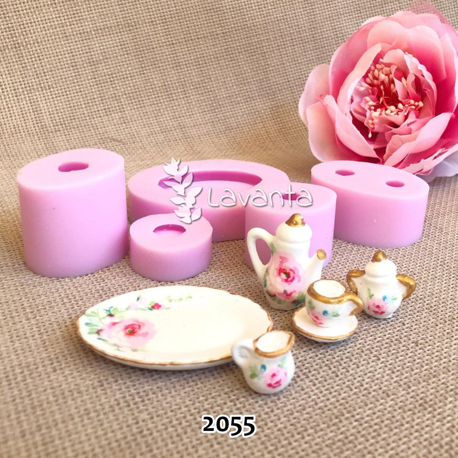 Minyatür Çay Seti Silikon Kalıpları