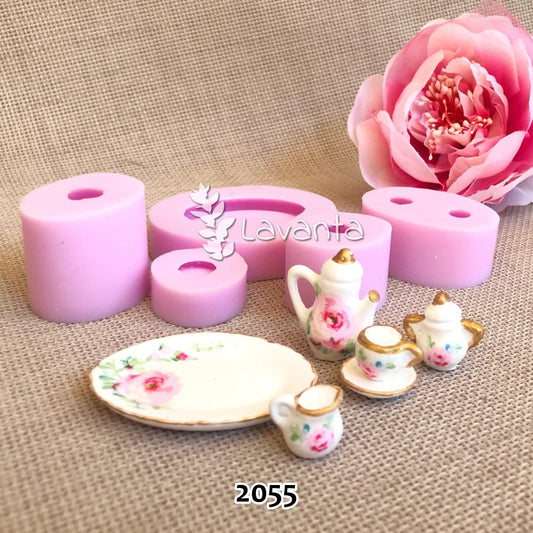 Minyatür Çay Seti Silikon Kalıpları