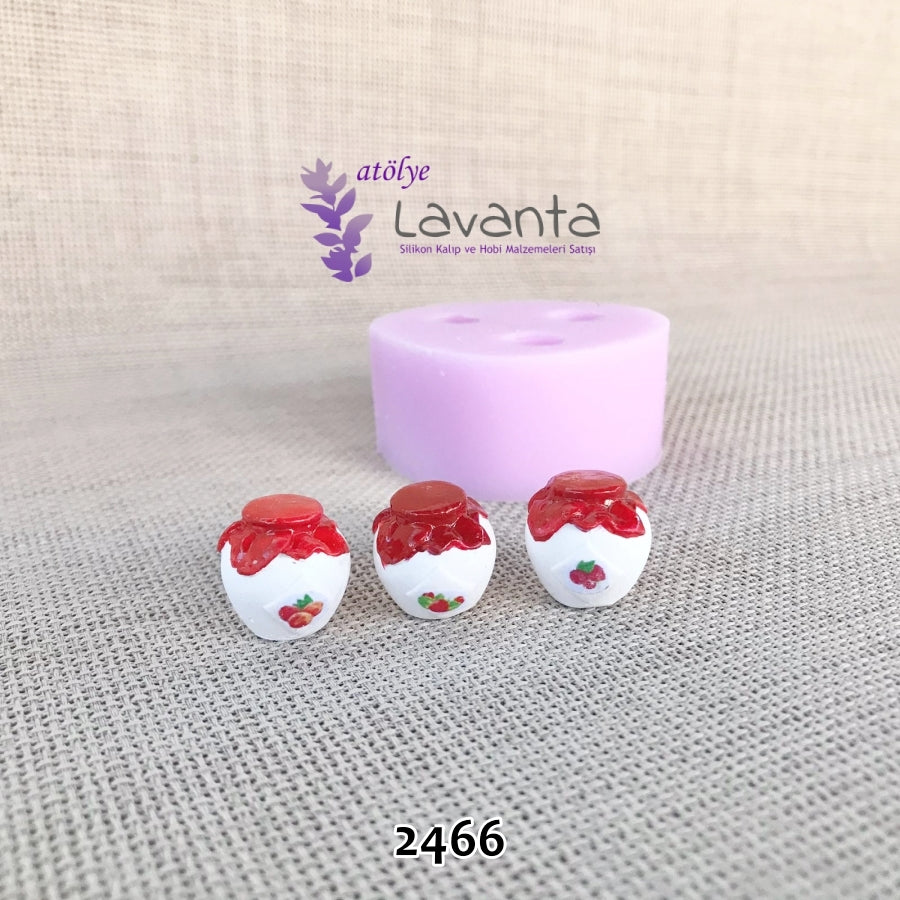 Minyatür Üçlü Kavanoz Silikon Kalıbı