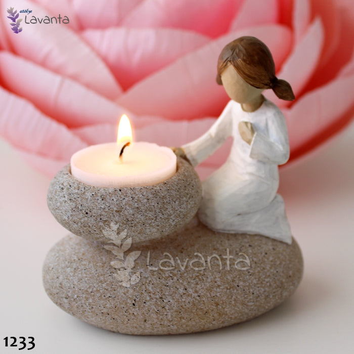 Mumcu Kız Mumluk Silikon Kalıbı