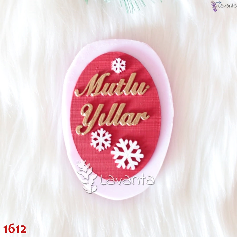 Mutlu Yıllar Etiket Silikon Kalıbı