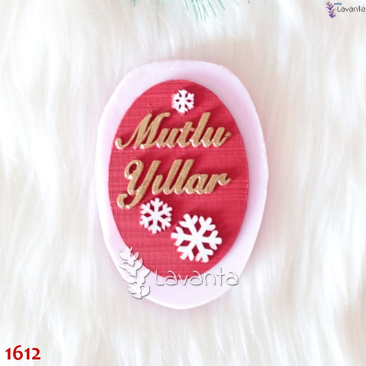 Mutlu Yıllar Etiket Silikon Kalıbı