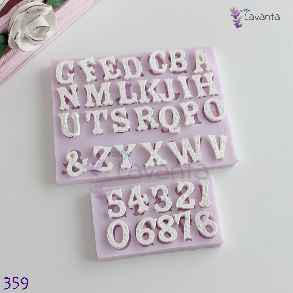 Noktalı Harf ve Sayı Seti Silikon Kalıbı