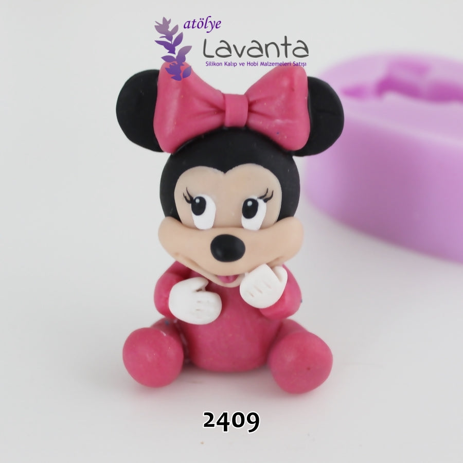 Oturan Kurdelalı Mickey Mouse Kalıbı