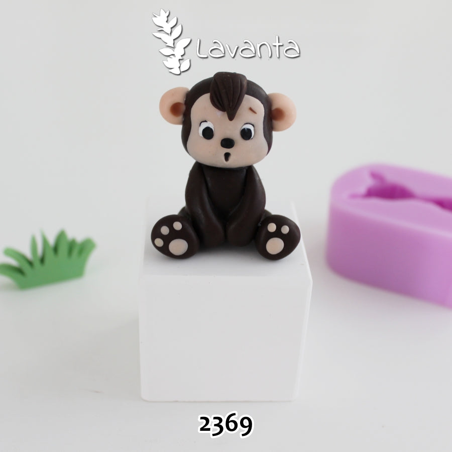 Oturan Maymun Silikon Kalıbı