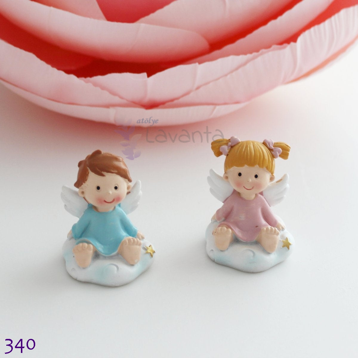 Oturan Melek Çocuklar Silikon Kalıbı