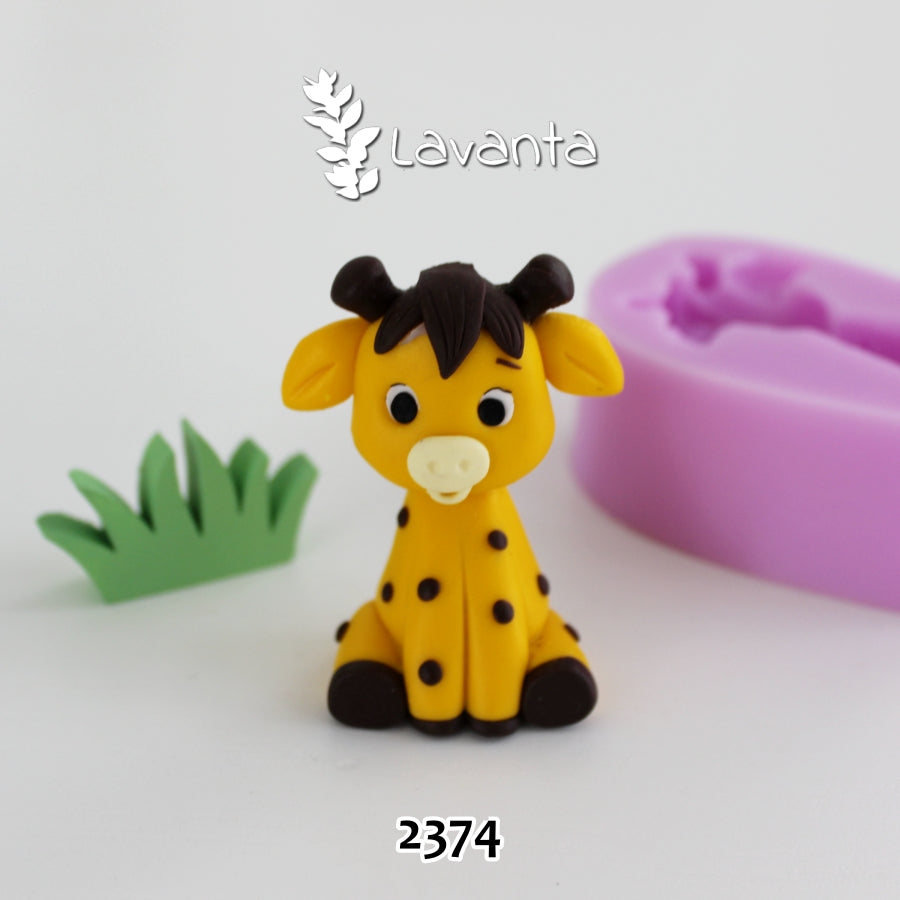 Oturan Zürafa Silikon Kalıbı