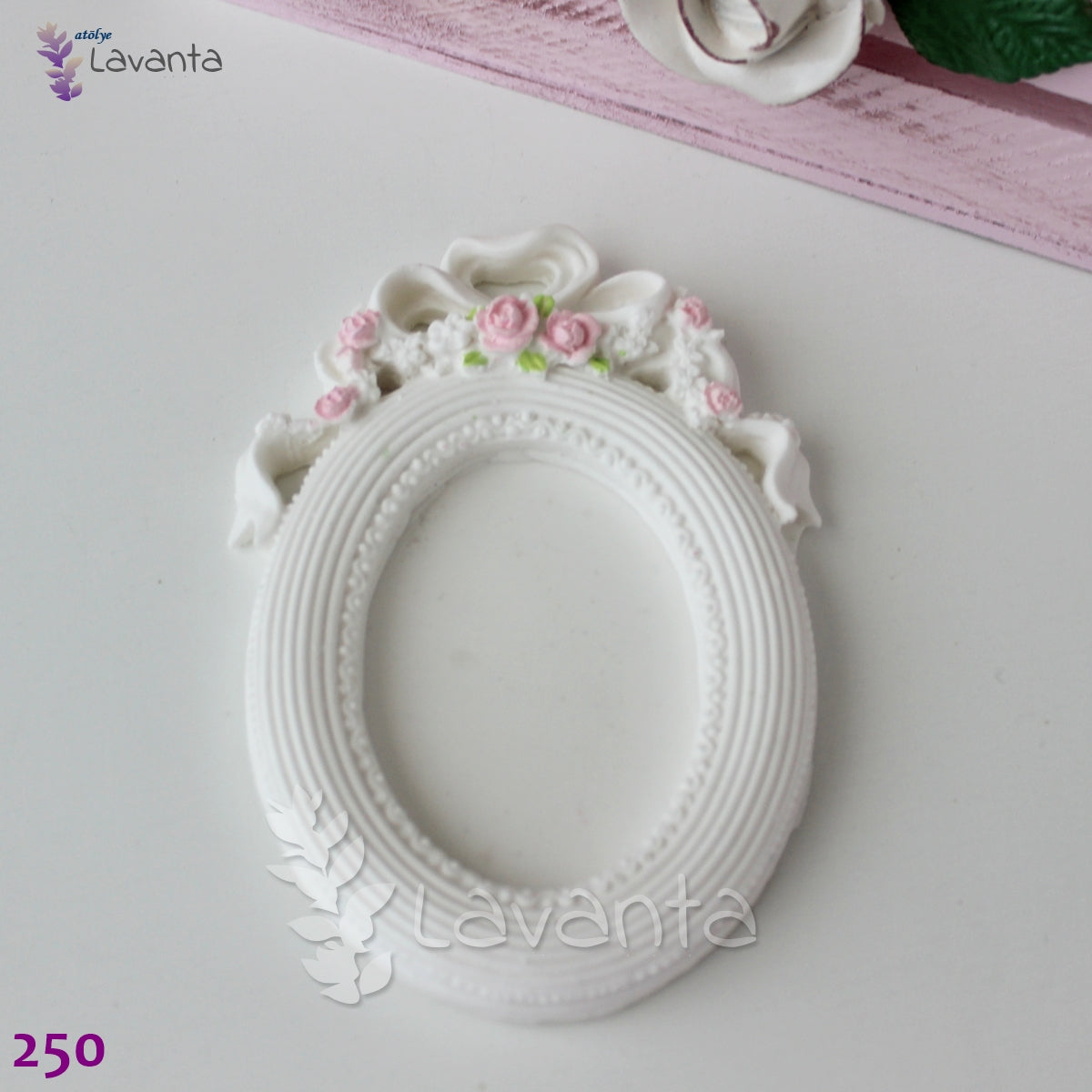 Oval Vintage Çerçeve Silikon Kalıbı