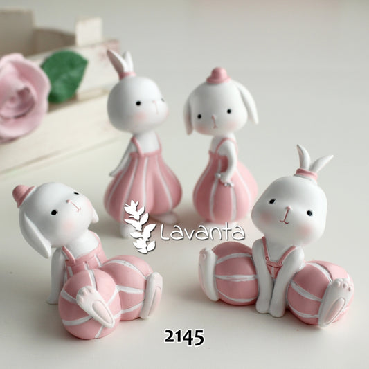 Palyaço Tavşanlar Dörtlü Set Kalıpları