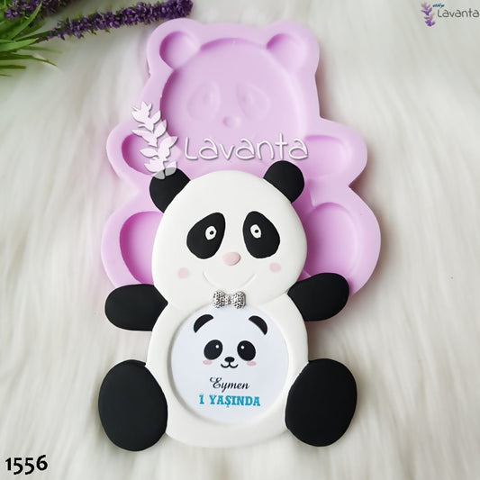 Panda Yuvarlak Çerçeve Silikon Kalıbı