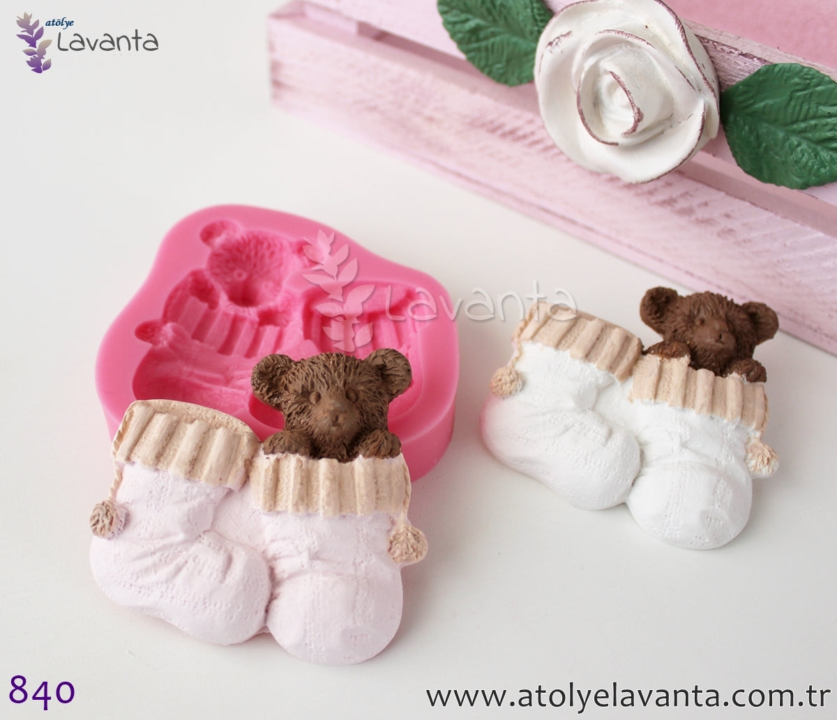 Patik İçinde Ayıcık Silikon Kalıbı