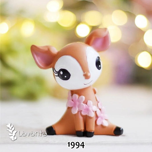 Pembe Çiçekli Geyik Silikon Kalıbı