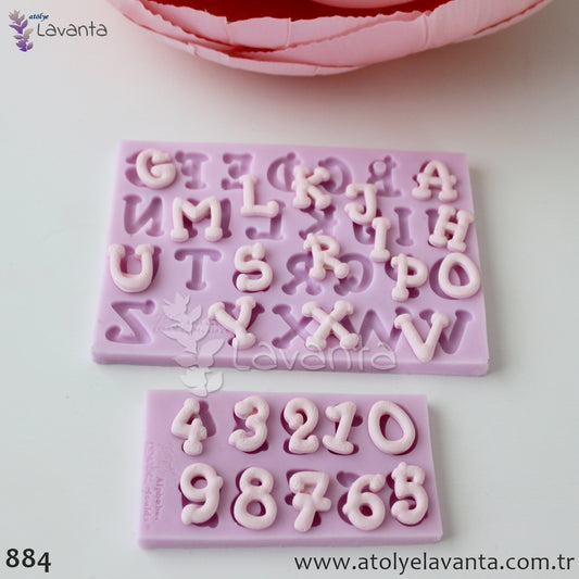 Rahat Harfler ve Rakam Seti Silikon Kalıbı