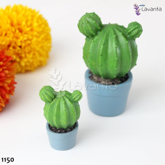 Saksıda Anne ve Yavru Kaktüs Seti Silikon Kalıbı