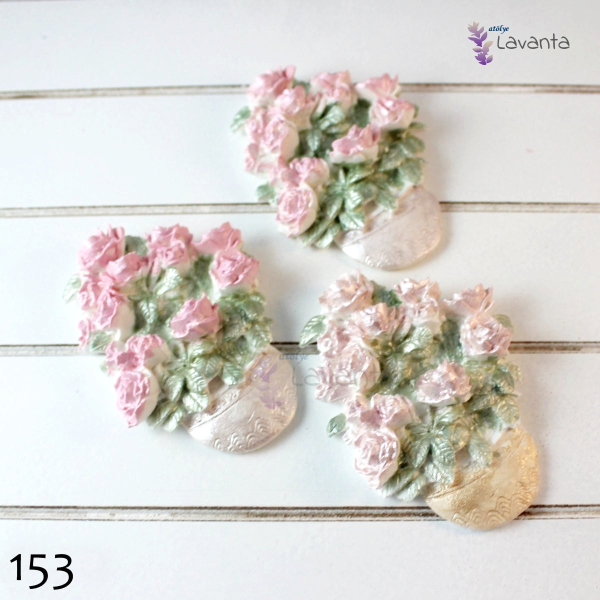 Saksıda Güller Silikon Kalıbı