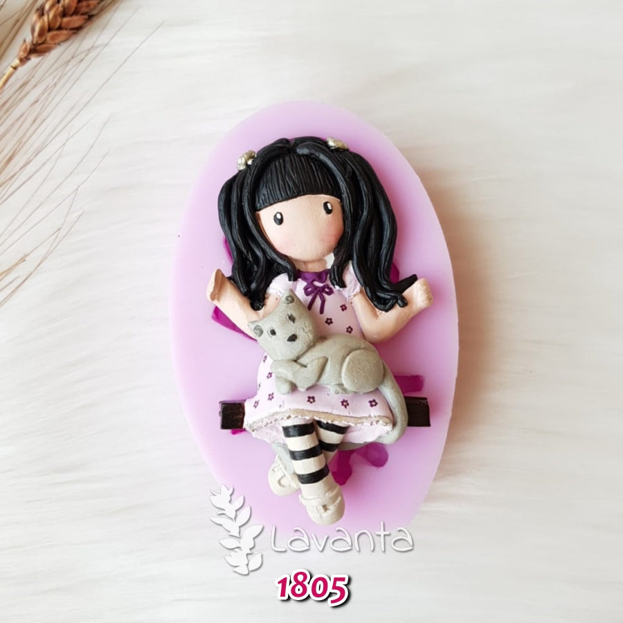 Salıncaktaki Kız Kokulu Taş Kalıbı