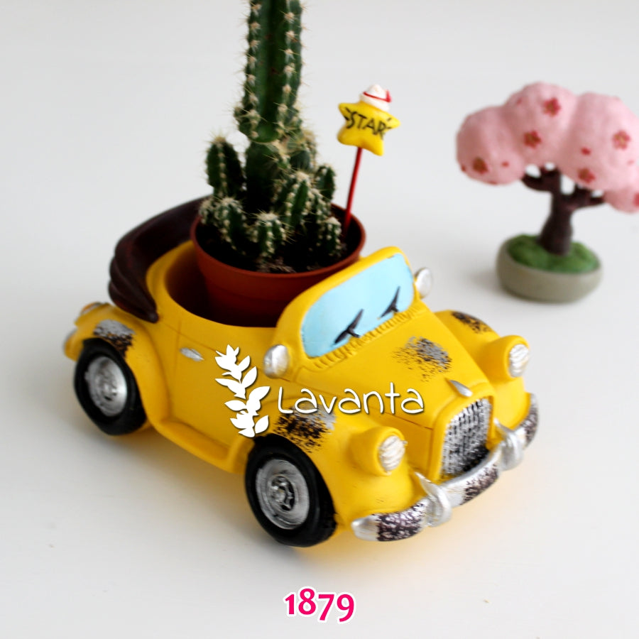 Sarı Araba Saksı Silikon Kalıbı