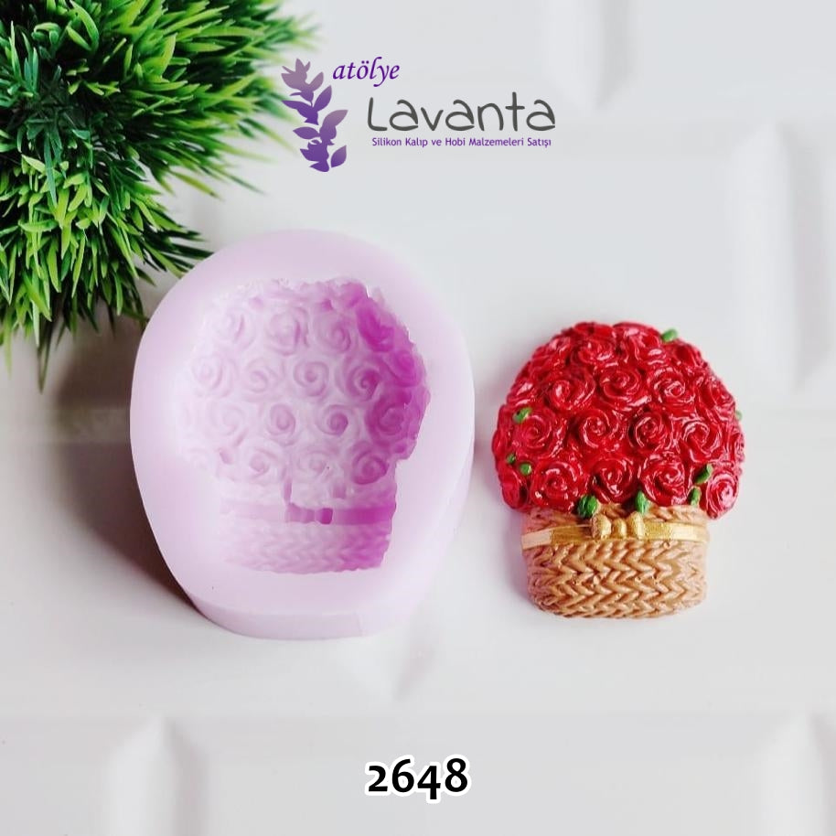 Gül Sepeti Silikon Kalıbı