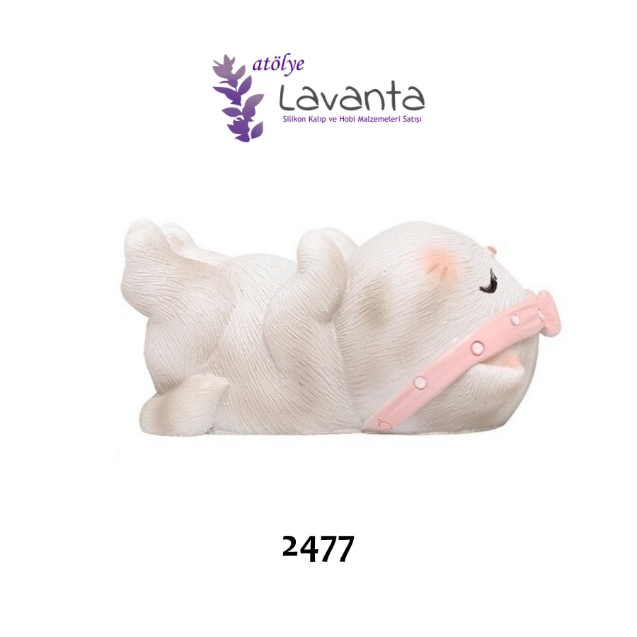 Sırt Üstü Yatan Kedicik Silikon Kalıbı