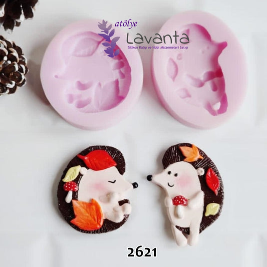 Sonbahar Kirpi Çifti Kalıbı