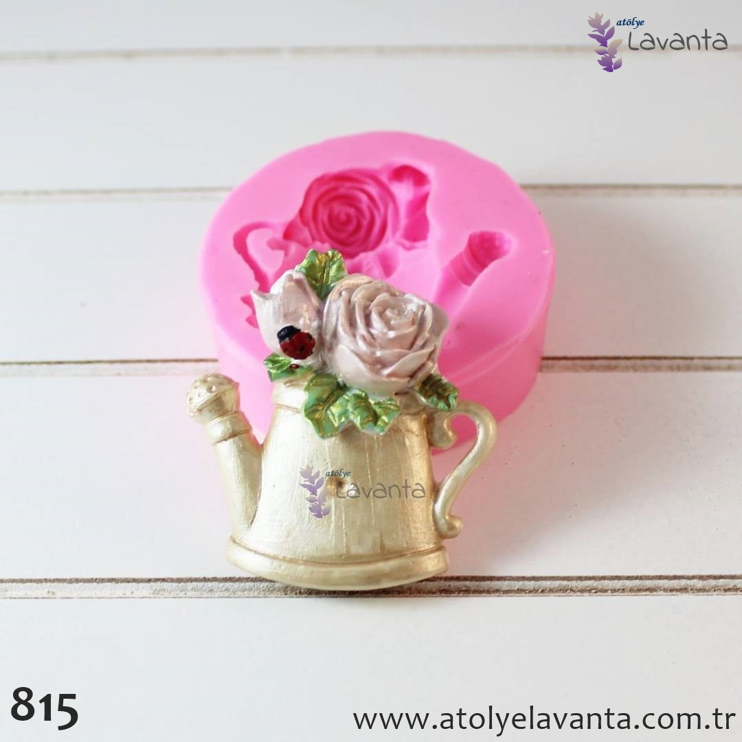 Sulama Kabında Güller Silikon Kalıbı