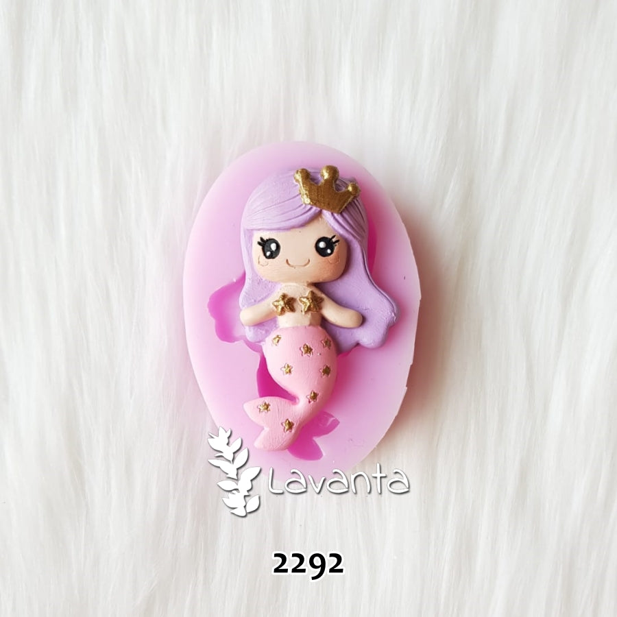 Taçlı Deniz Kızı Silikon Kalıbı