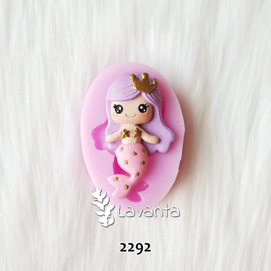 Taçlı Deniz Kızı Silikon Kalıbı